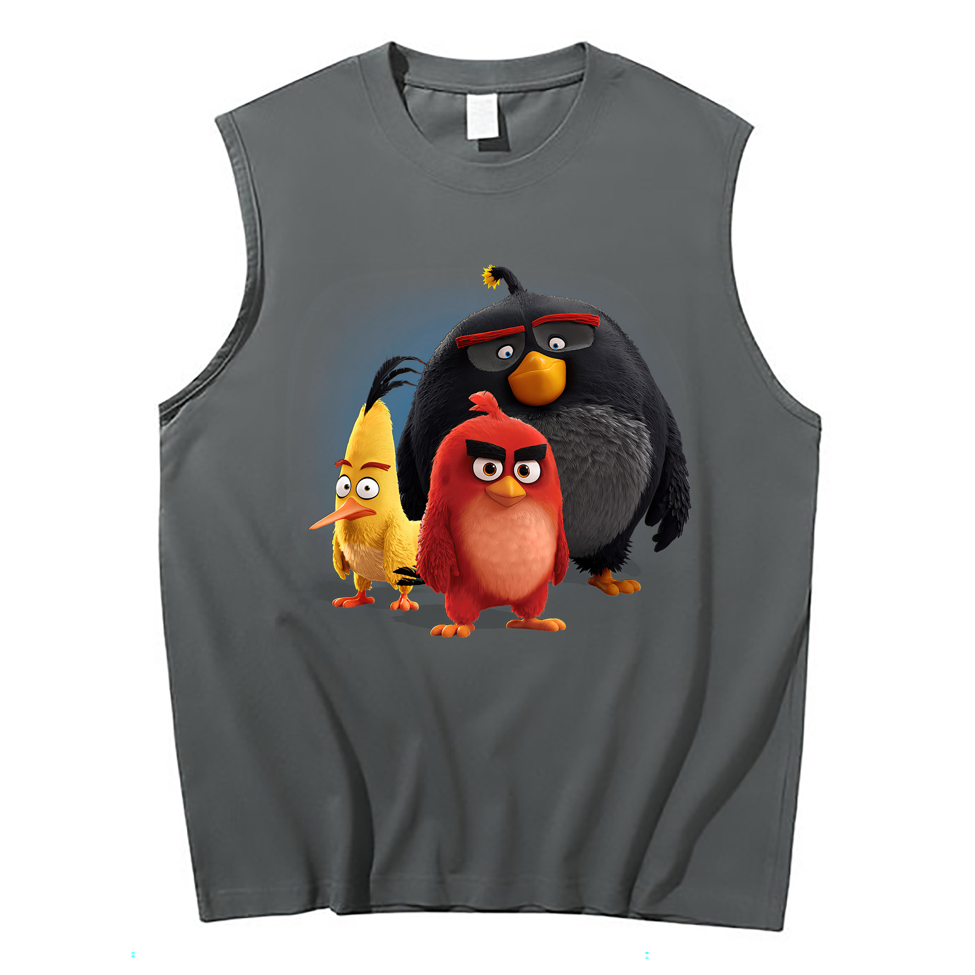 （画像用） Angry Birds アングリーバード コットン100％タンクトップ（フロントプリント）